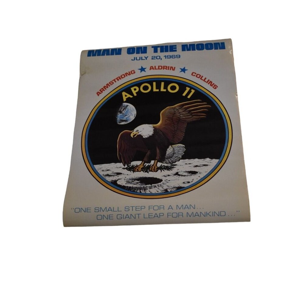 Vintage Apollo 11 Moon Landing Collector set of 7 posters 28x21